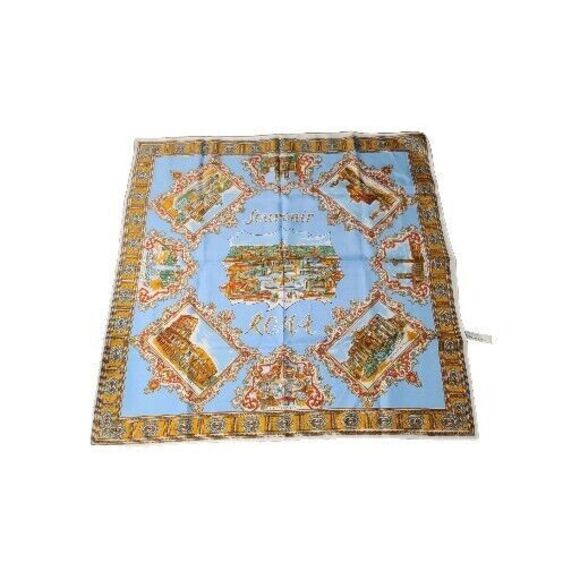 Vintage Accessories - Italian Square Scarf Souvenir Rome Roma Landmarks Made In Italy Polyester